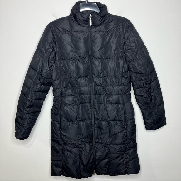Lands End reversible goose down coat black size S (6/8) - Picture 1 of 9